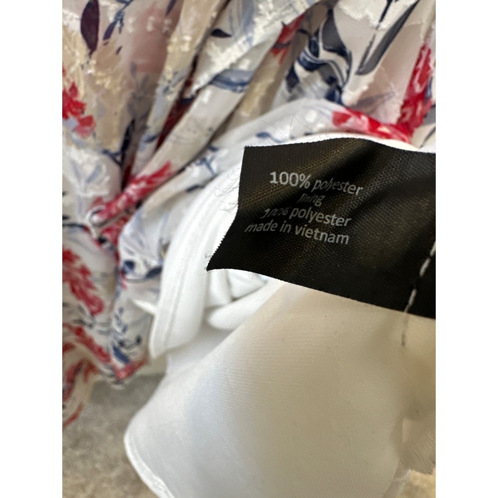 Lane Bryant 4th of July Theme Floral Burnout Dress Tie Plus Size 20 Summer *Flaw - Picture 11 of 15